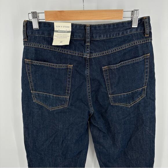 Sun + Stone loose fit tapered jeans dark wash Size 29 - Picture 3 of 7